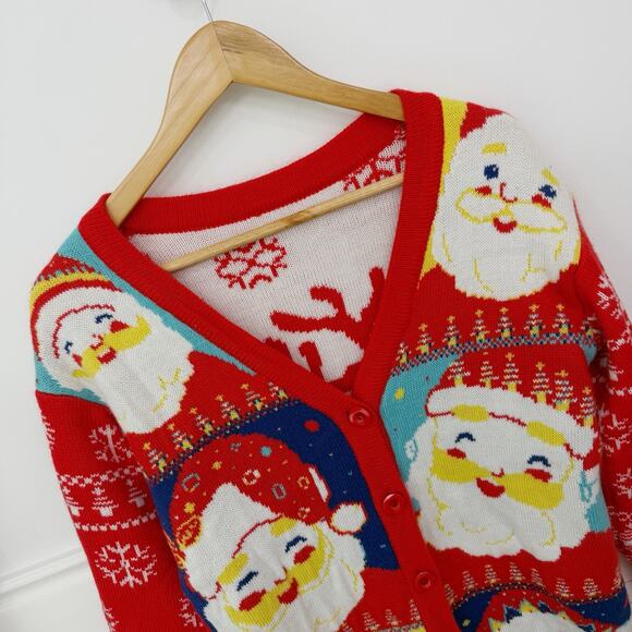 Women’s Ugly Christmas Holiday Sweater Santa Claus Size Small S - Picture 2 of 4